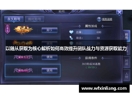以随从获取为核心解析如何高效提升团队战力与资源获取能力